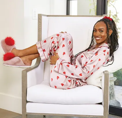 P7100 - Pink Hearts 2-Piece Sleep Set