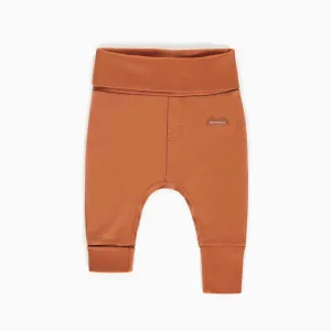 Pantalon évolutif caramel en coton biologique, naissance  || Caramel evolutive pants in organic cotton, newborn