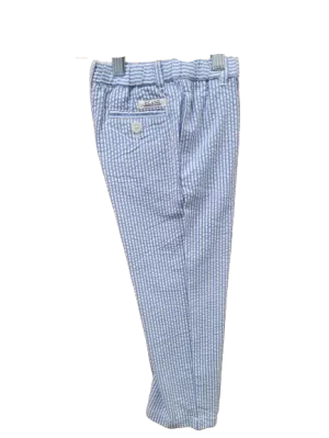 Pants, Blue Seersucker