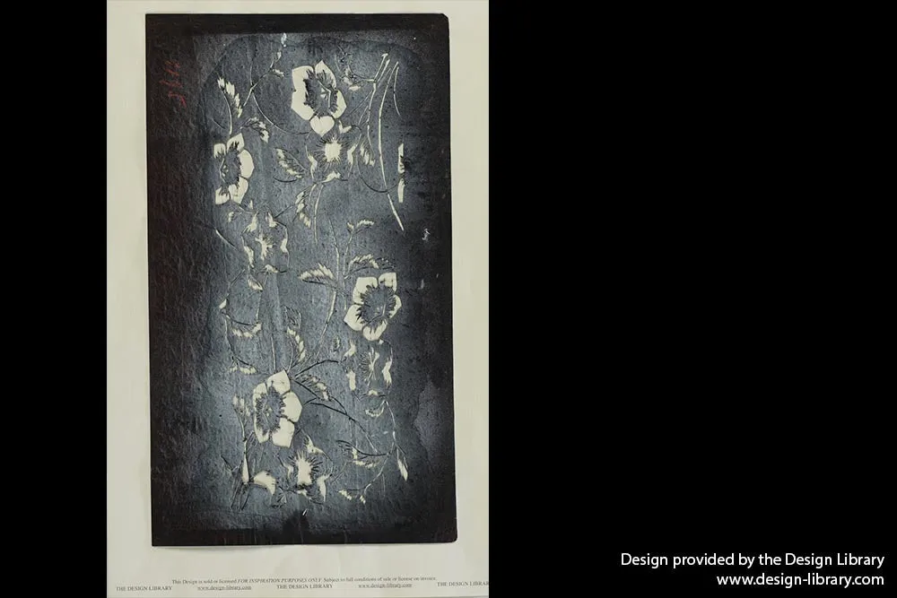 Paperblanks Katagami Florals Kuro Slimline Journal - Lined