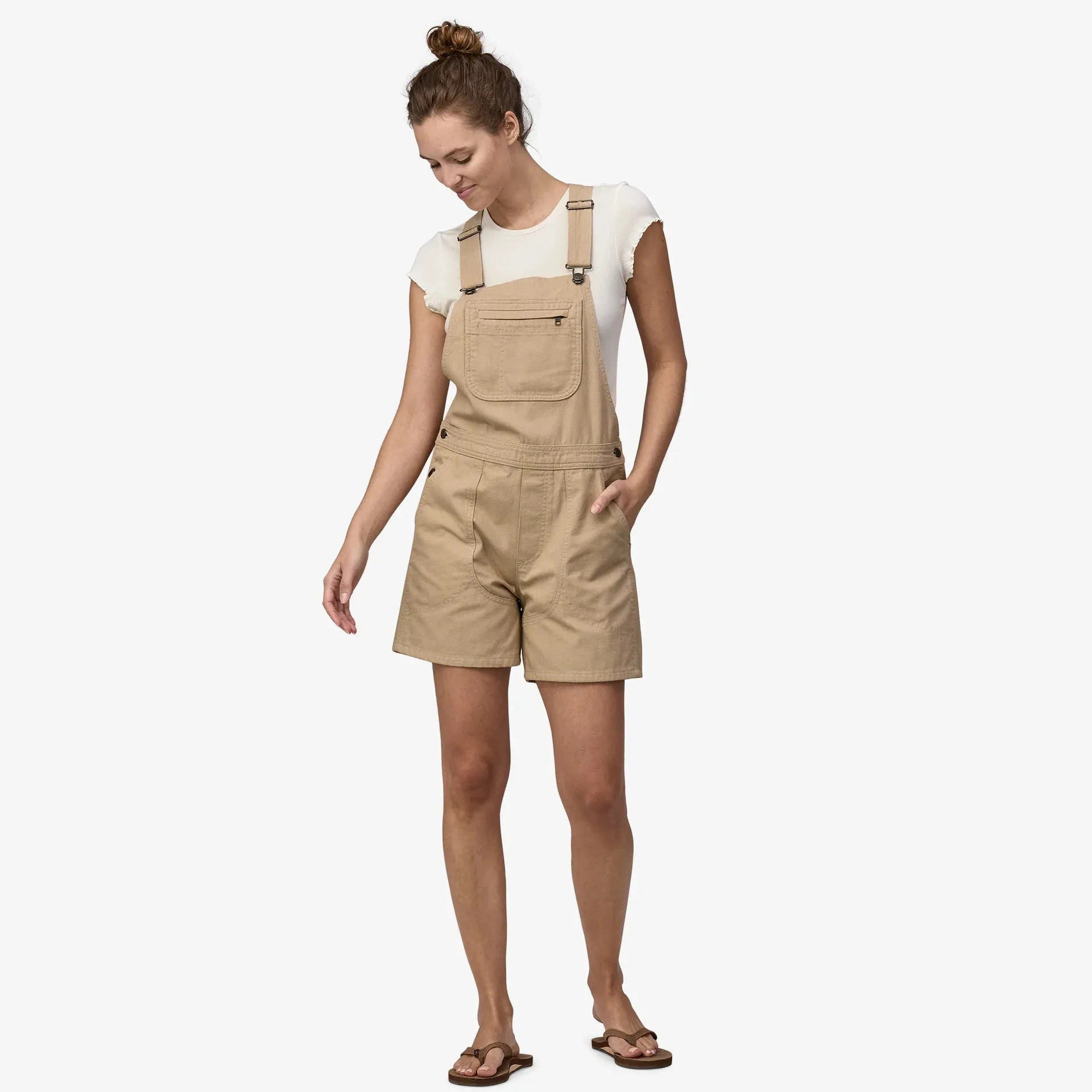 Patagonia - Women's Stand Up® Overalls - 5" Oar Tan