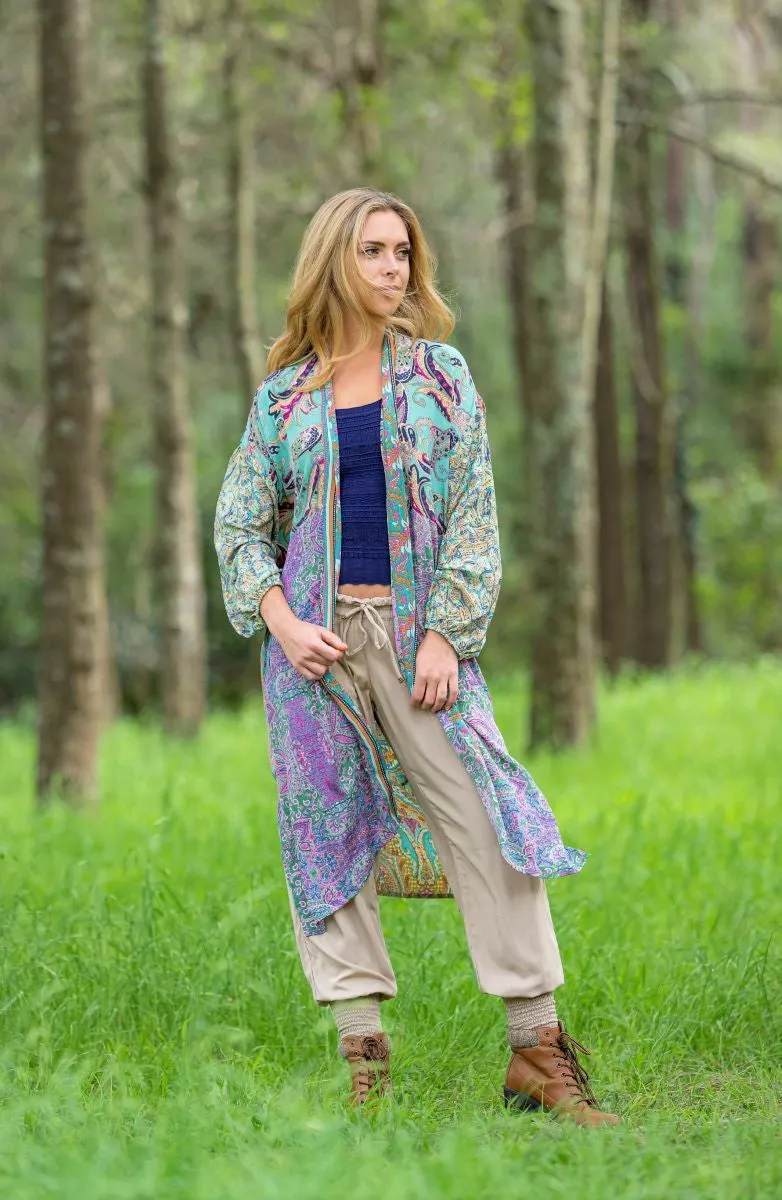Penny Lane Kimono - Aqua