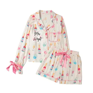 Personalized Monogram Champagne Bubbly PJ Set