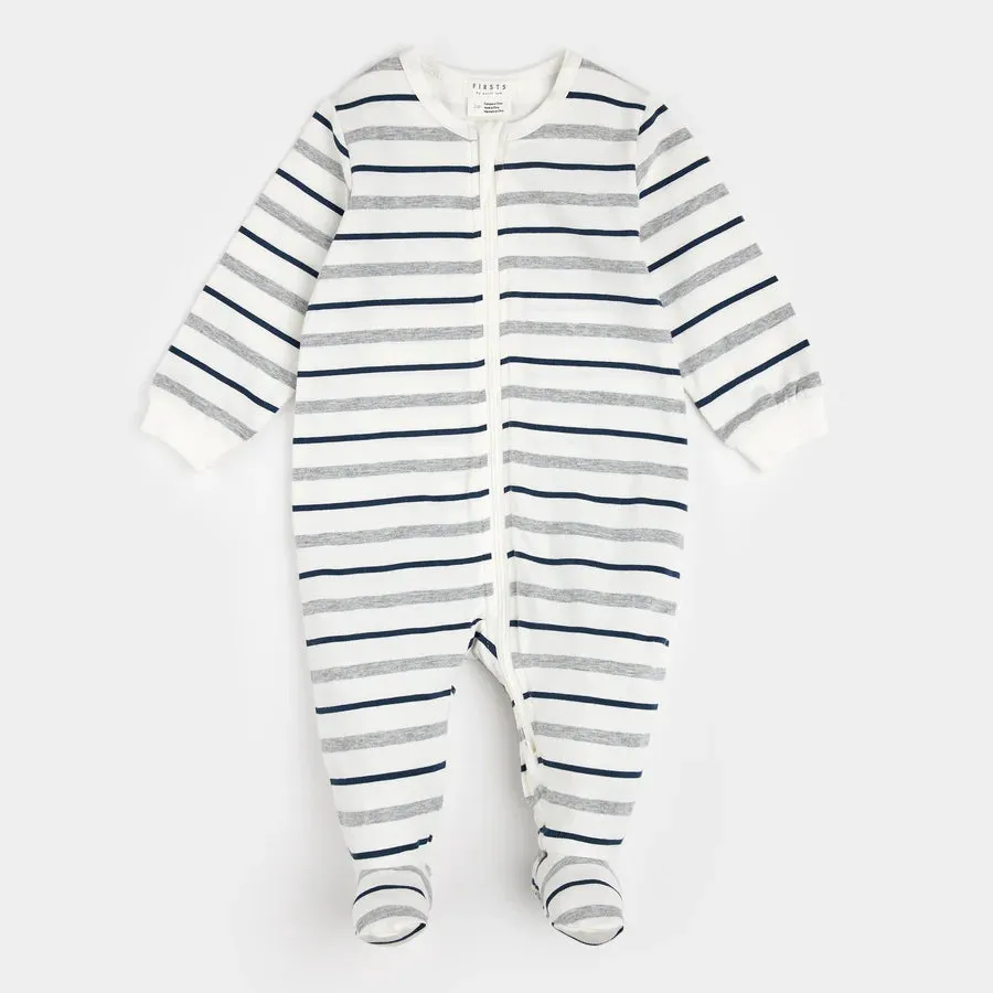PETIT LEM- BABY DUNE STRIPED SLEEPER