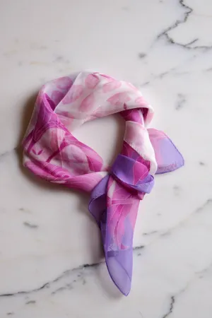 Pink and Purple Calla Lily Scarf by Halston