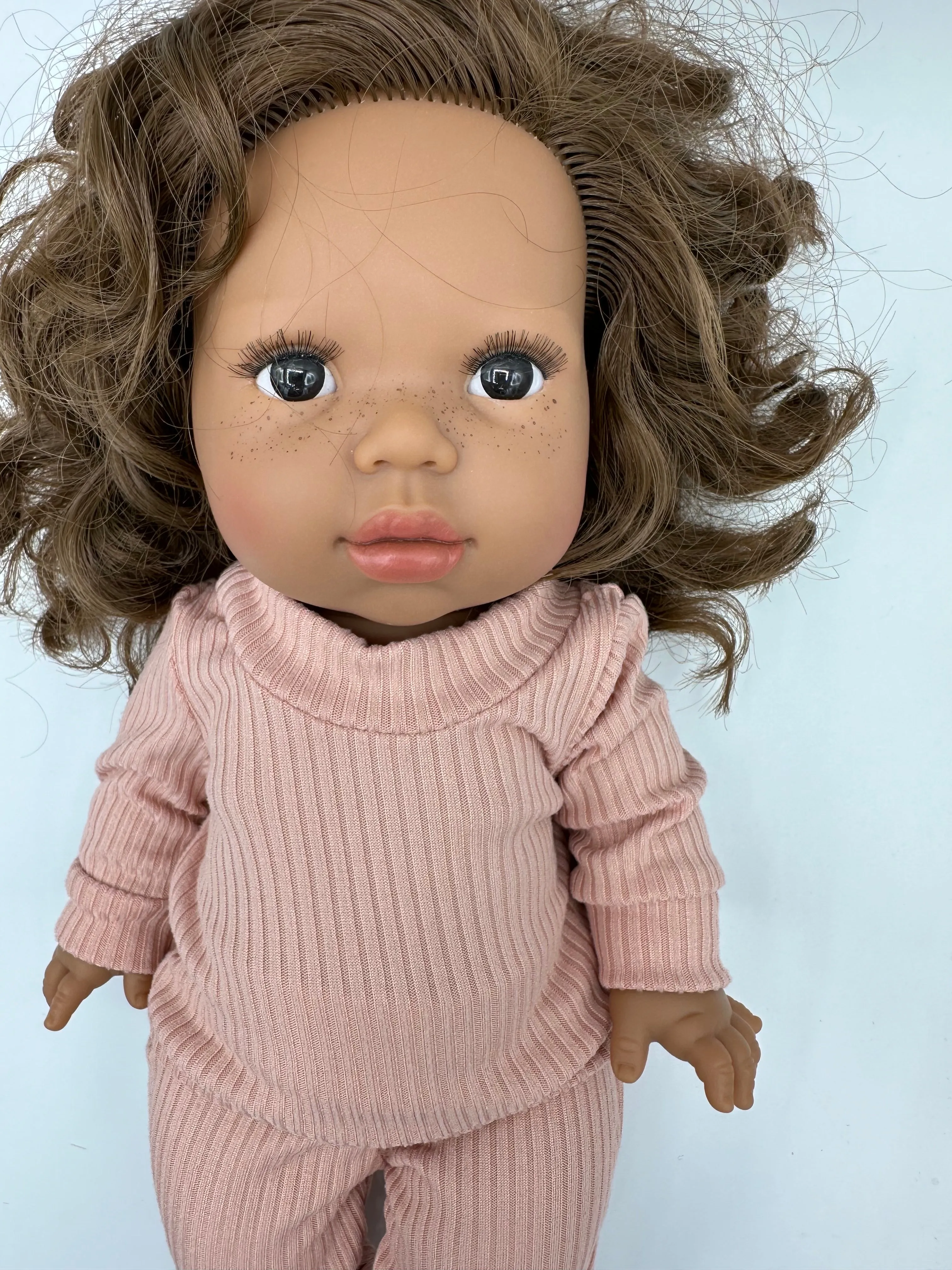 Pink rib knit clothing