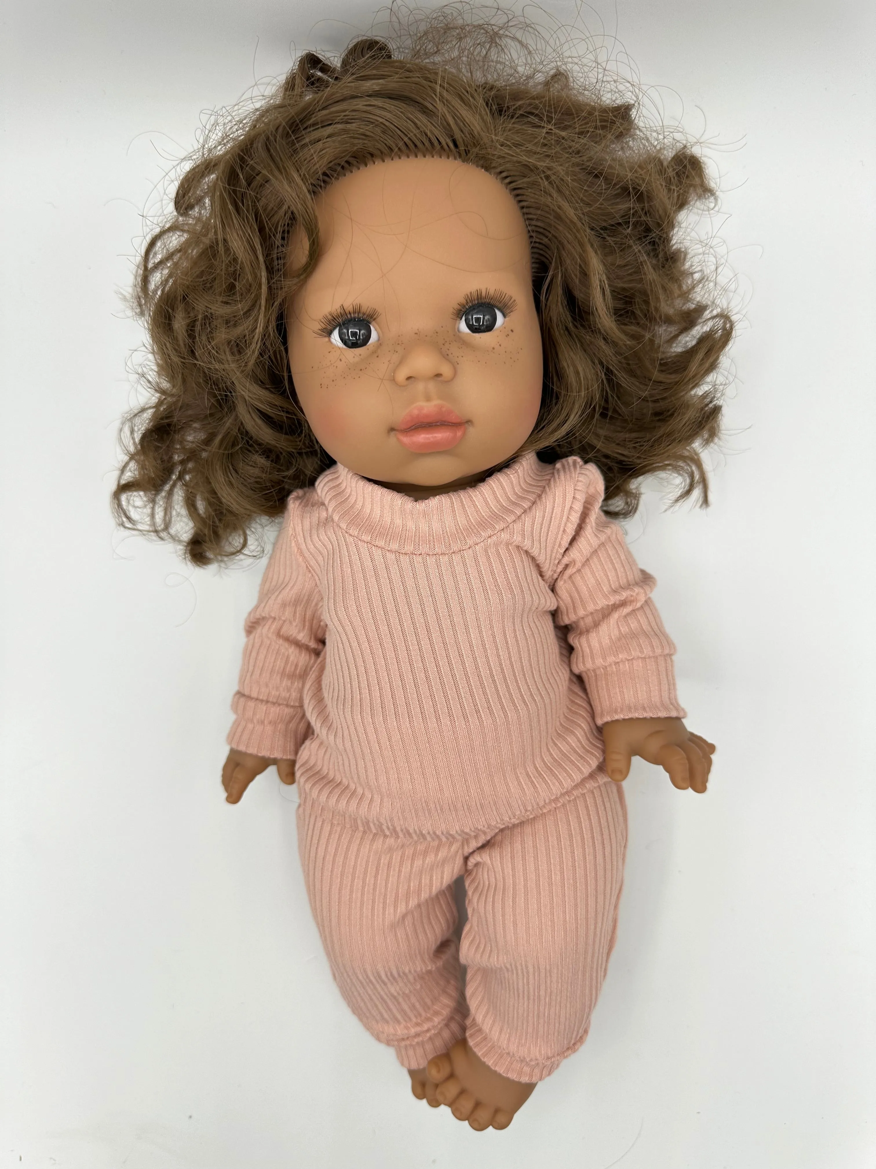 Pink rib knit clothing