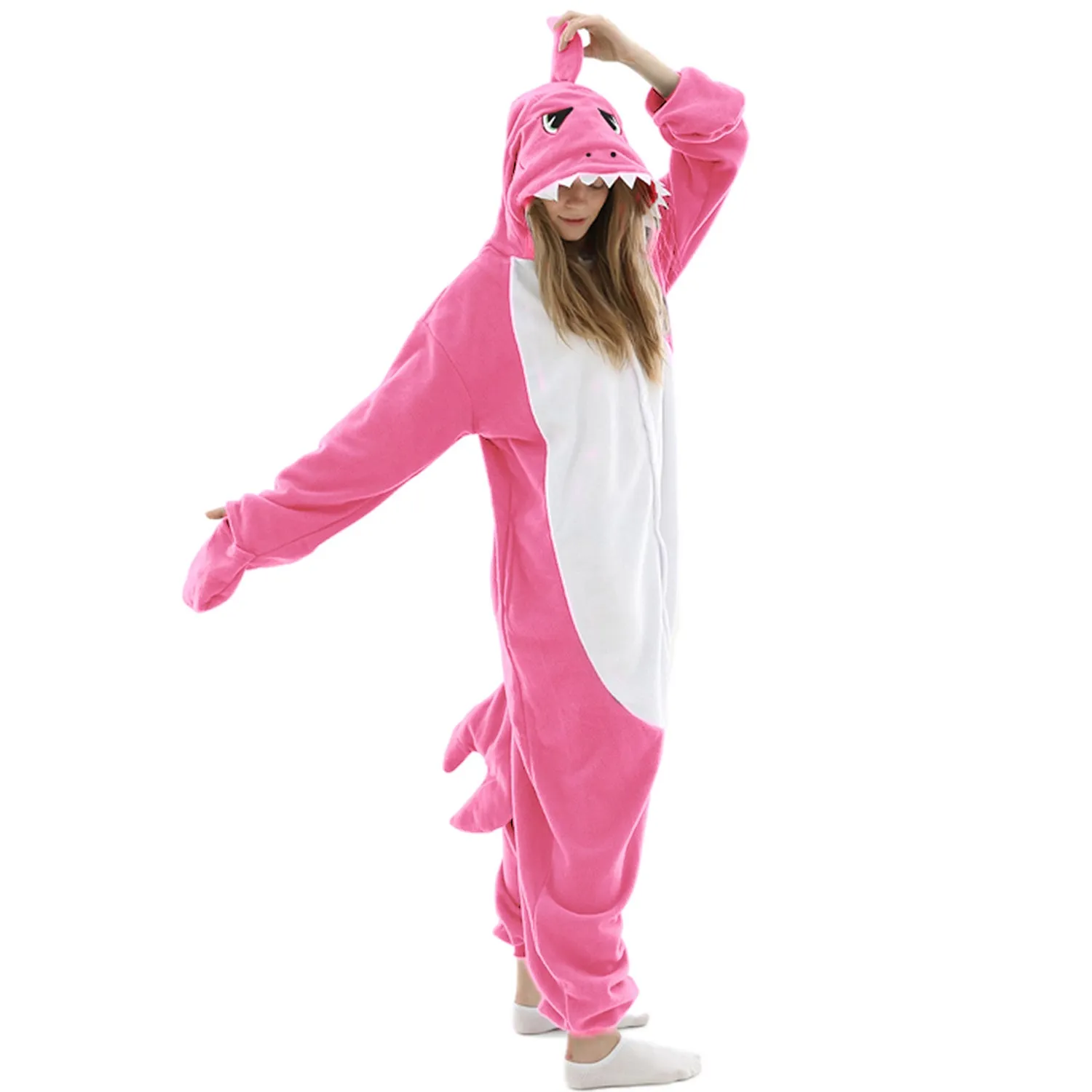 Pink Shark Onesie Costume Pajamas