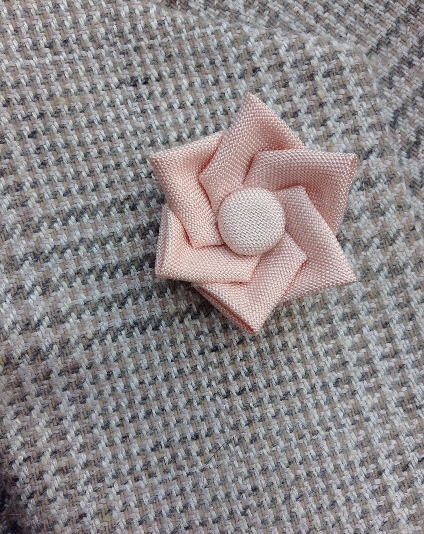 Pink Silk Sailcloth Kanzashi Pin