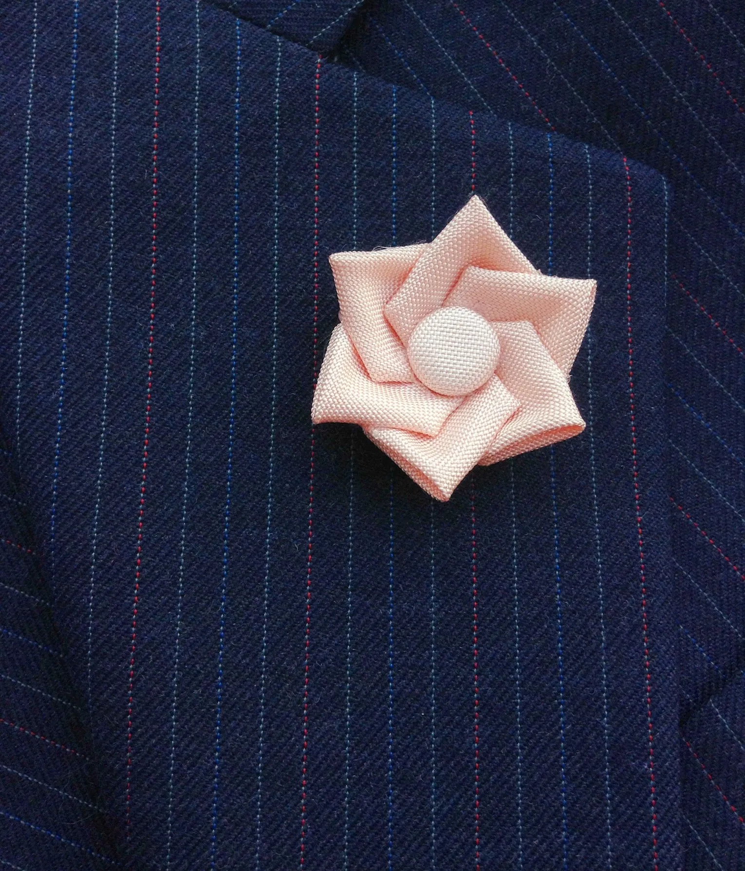 Pink Silk Sailcloth Kanzashi Pin
