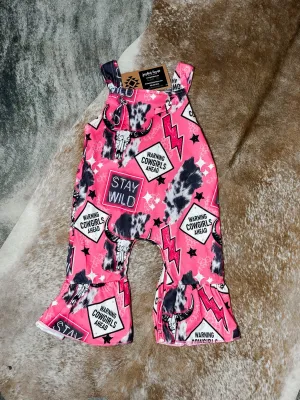 Pink Western Baby Romper