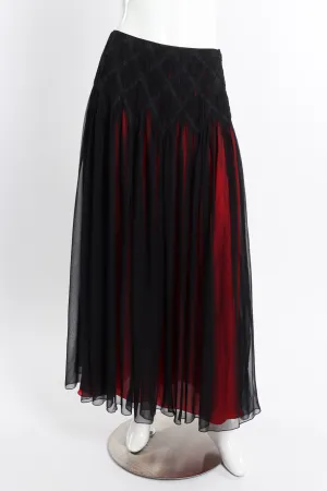 Pleated Chiffon Skirt