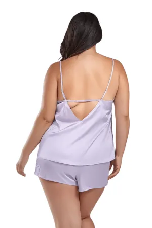 Plus Size Mia Cami Shorts Set - Lilac