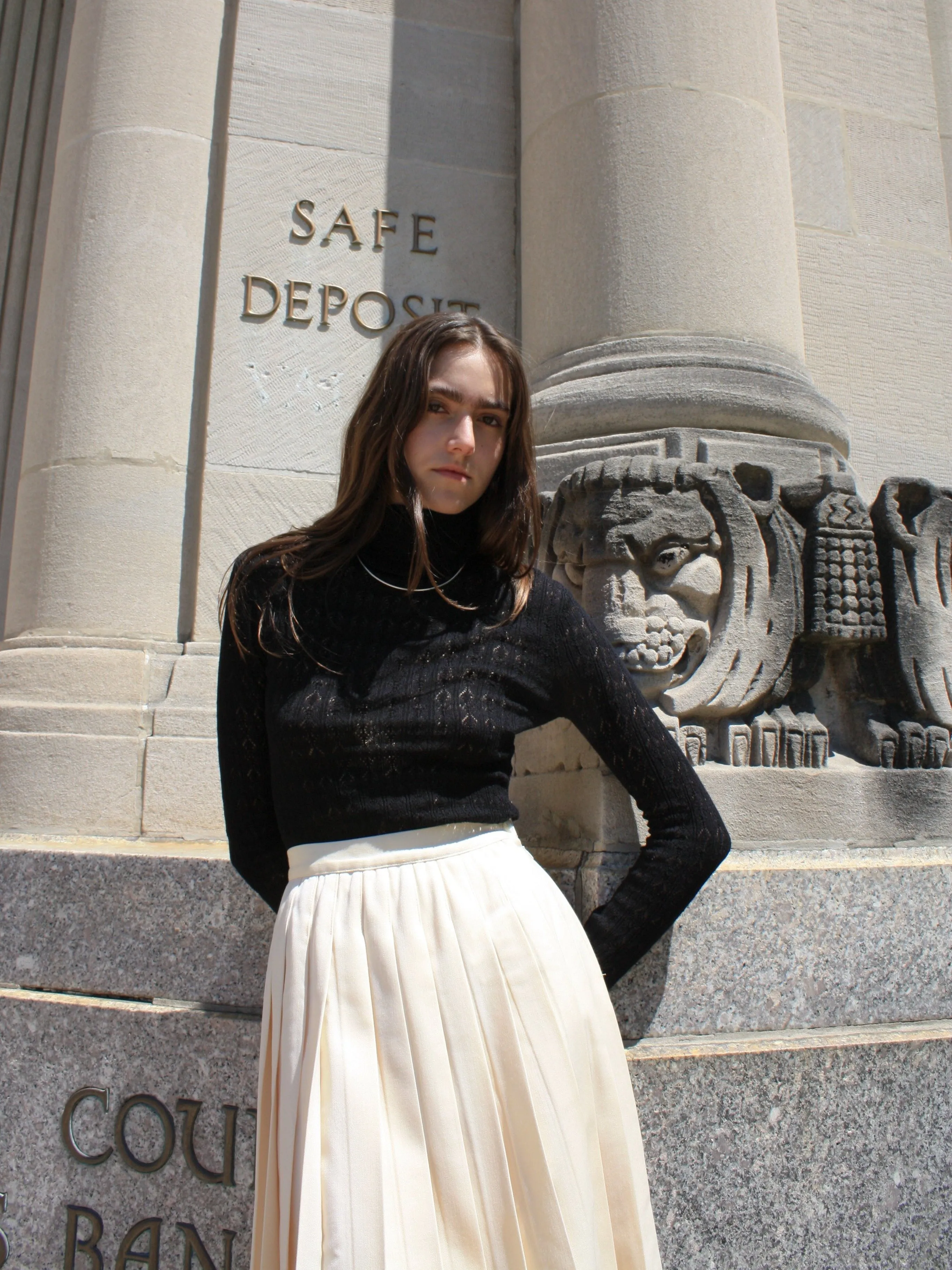 Pointelle Knit Turtleneck