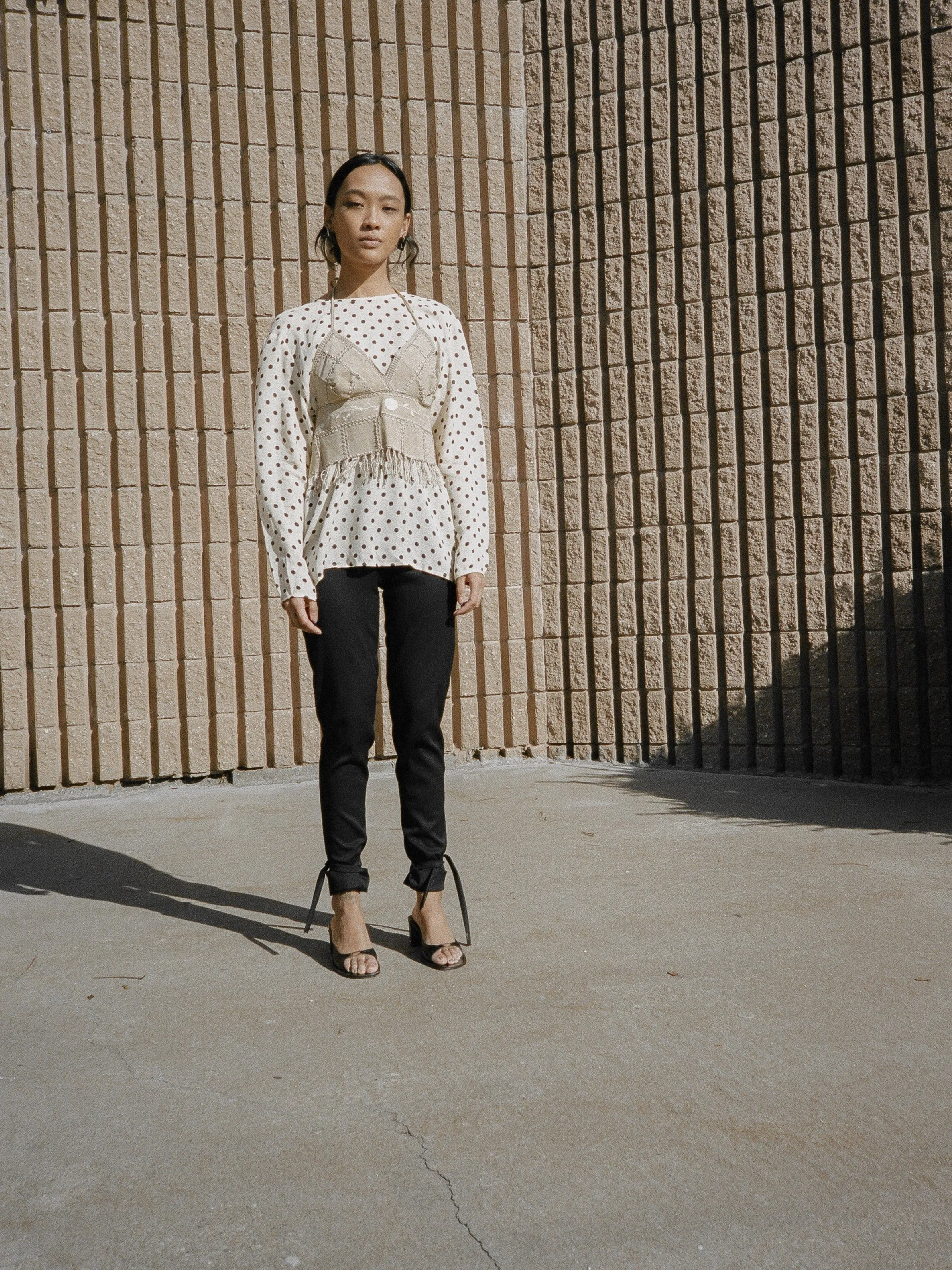 Polka Dot Silk Blouse