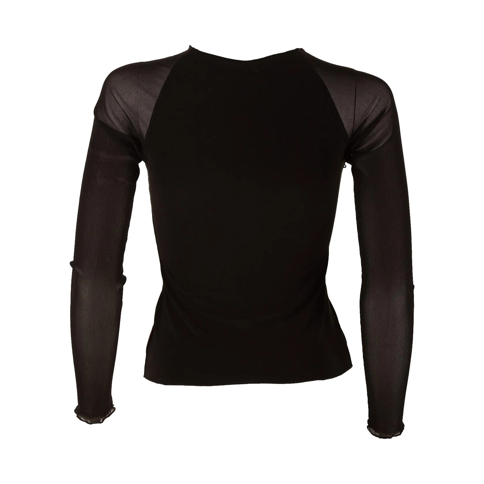 Prada Black Studded Sheer Top