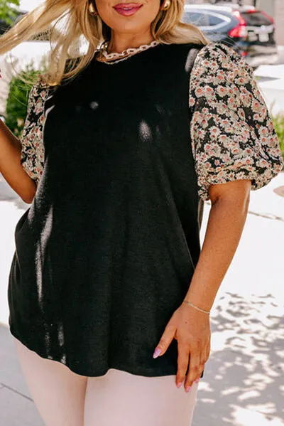 Printed Short Sleeve Blouse