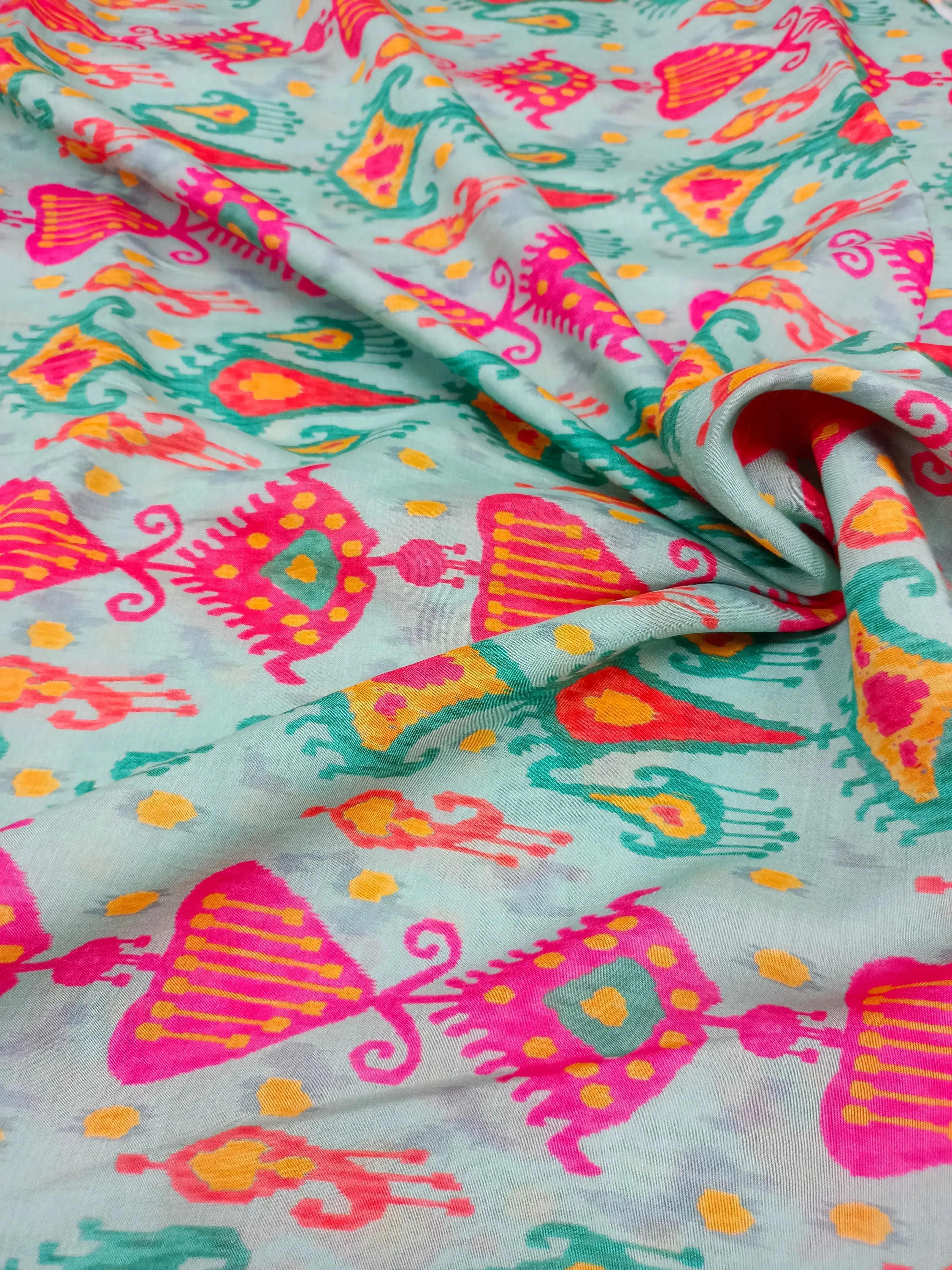 Pure Modal Soft Muslin Digital Printed Fabrics