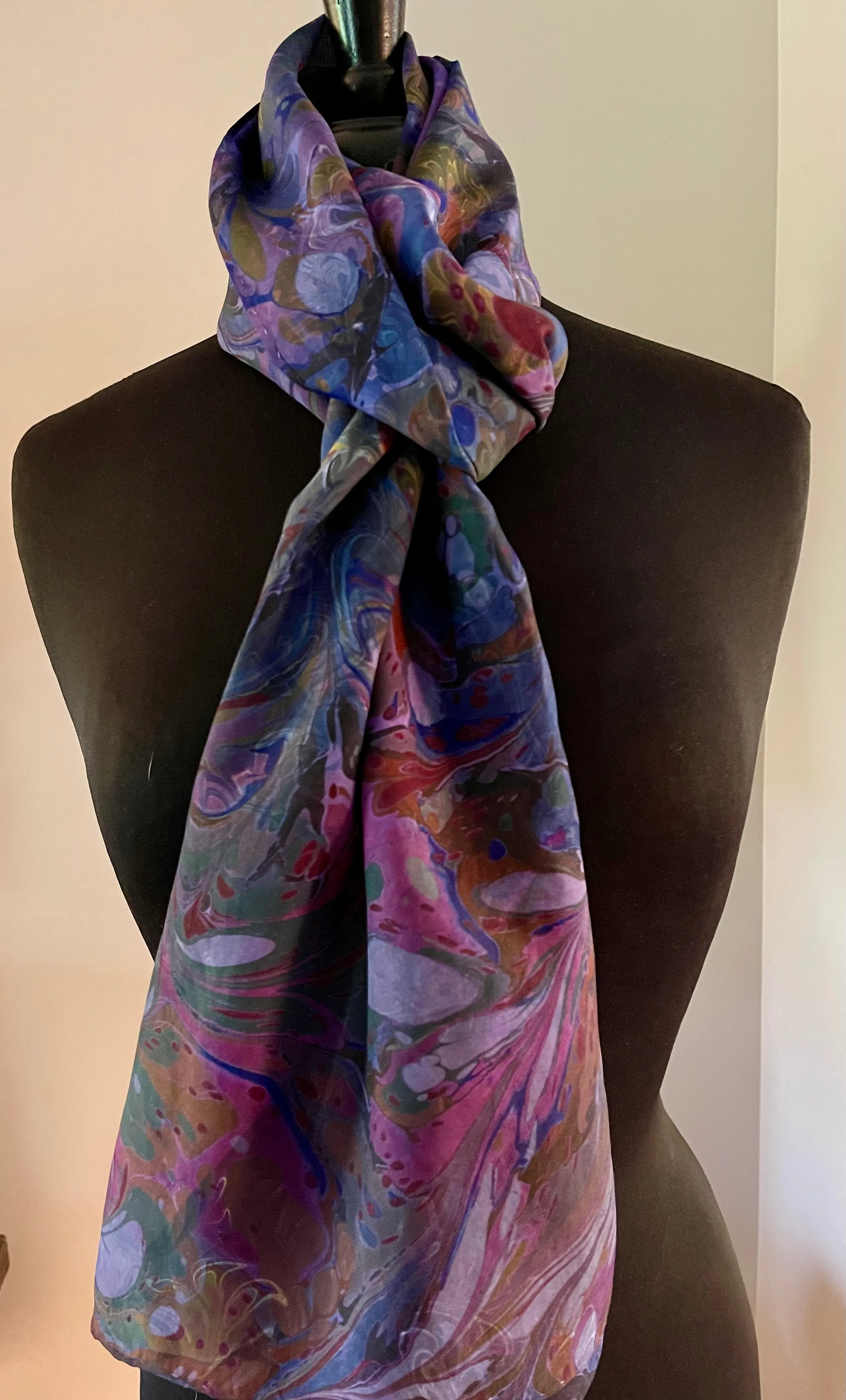 Purple Blue Twice Marbled bouquet...  One of a kind original.