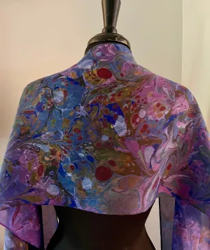 Purple Blue Twice Marbled bouquet...  One of a kind original.