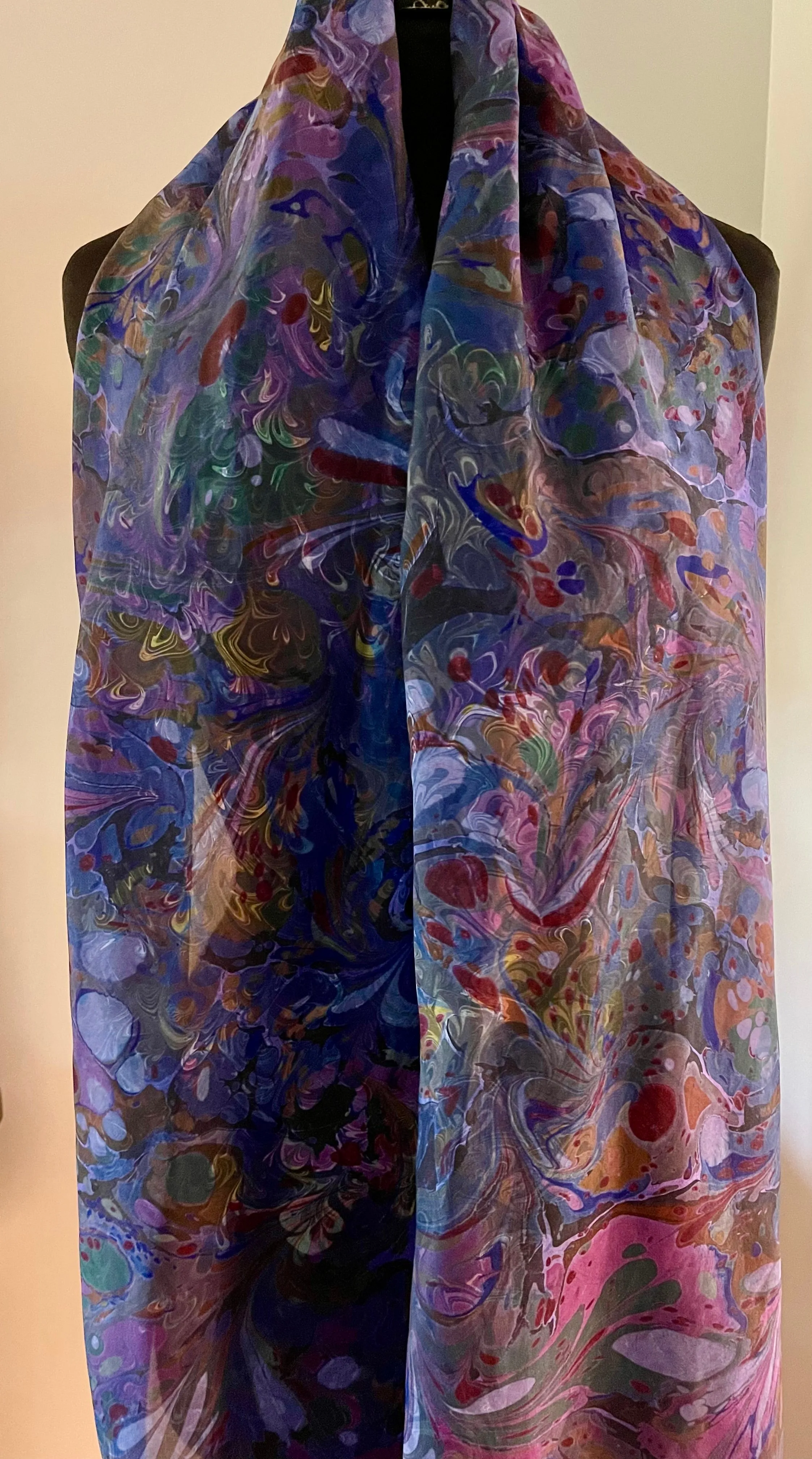 Purple Blue Twice Marbled bouquet...  One of a kind original.
