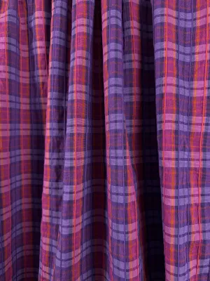 Purple Pintuck Seersucker Check