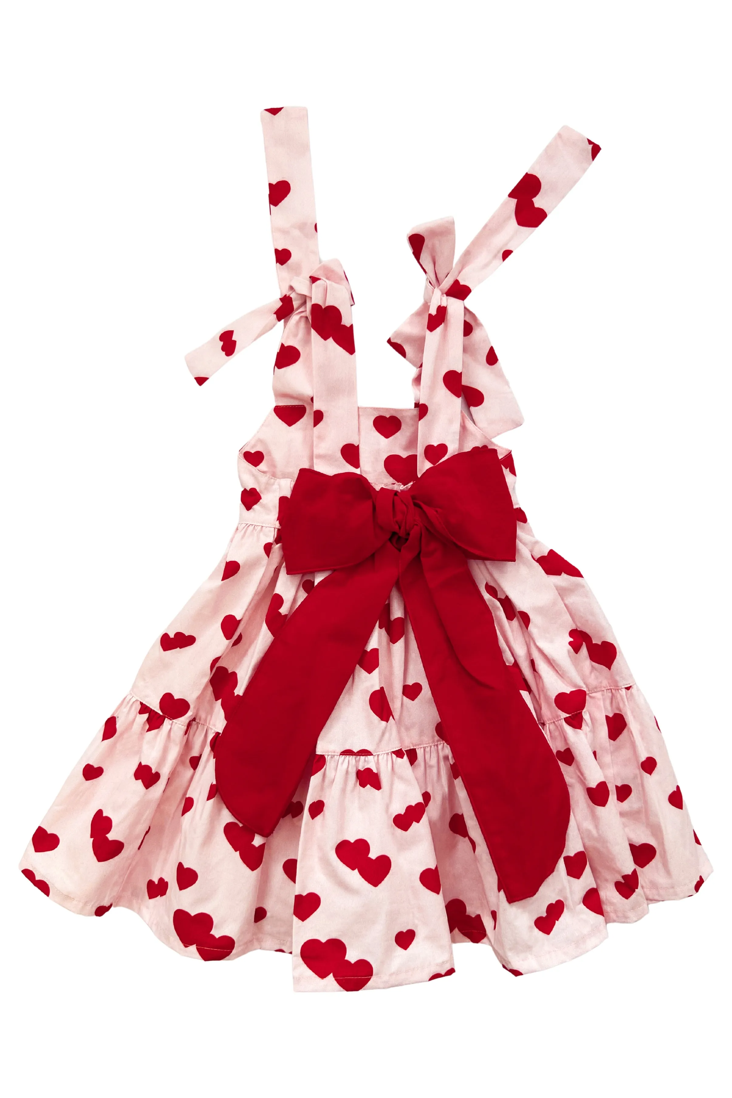 "Amore" Red & Pink Heart Print Dress