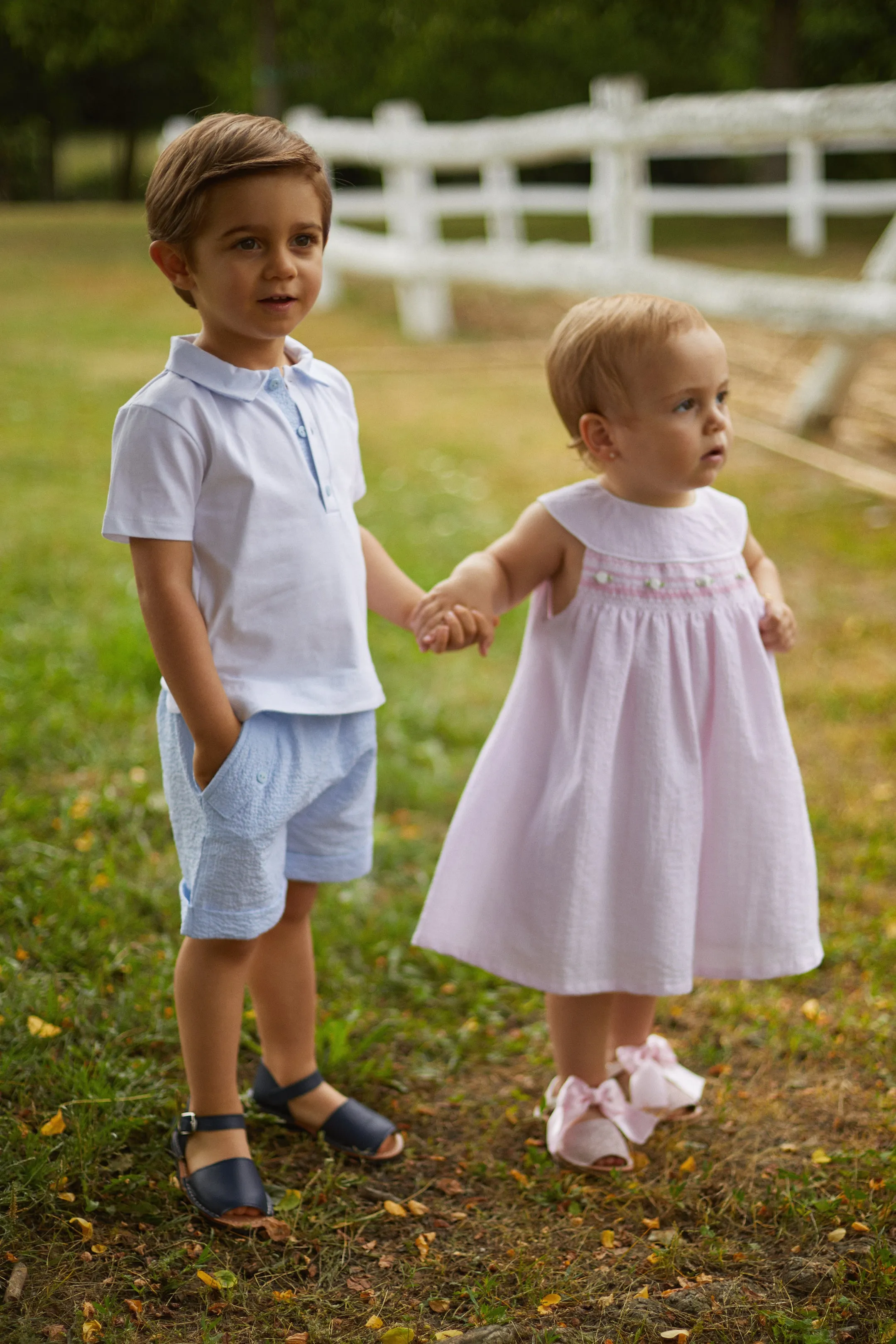 "Cordelia" Pink Smocked Rose Bud Dress