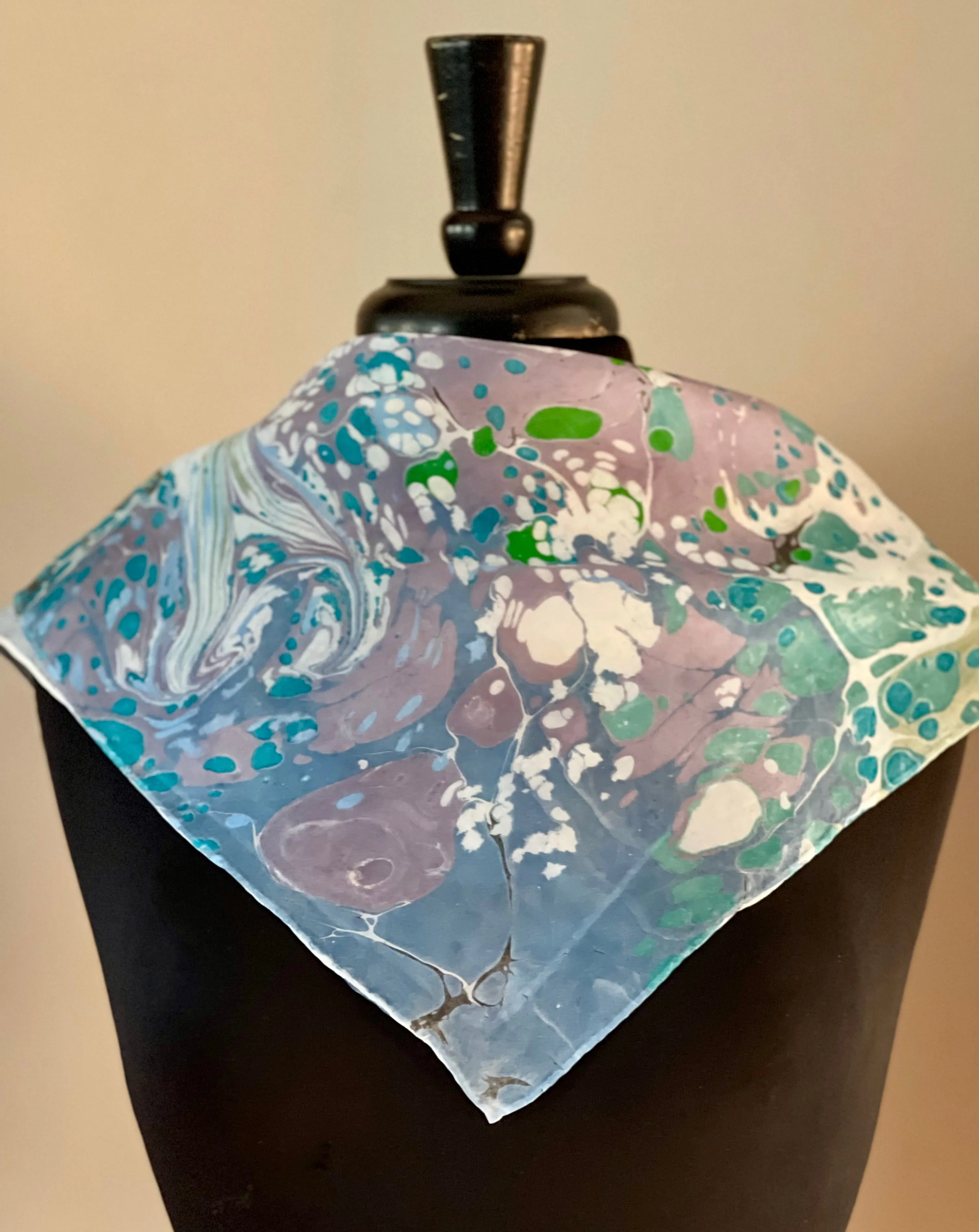 Random colors 21x21 Square Habotai silk. Wear this unique piece in your hair, as a neckerchief, pocket square, or accessorize your dog.