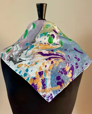 Random colors 21x21 Square Habotai silk. Wear this unique piece in your hair, as a neckerchief, pocket square, or accessorize your dog.