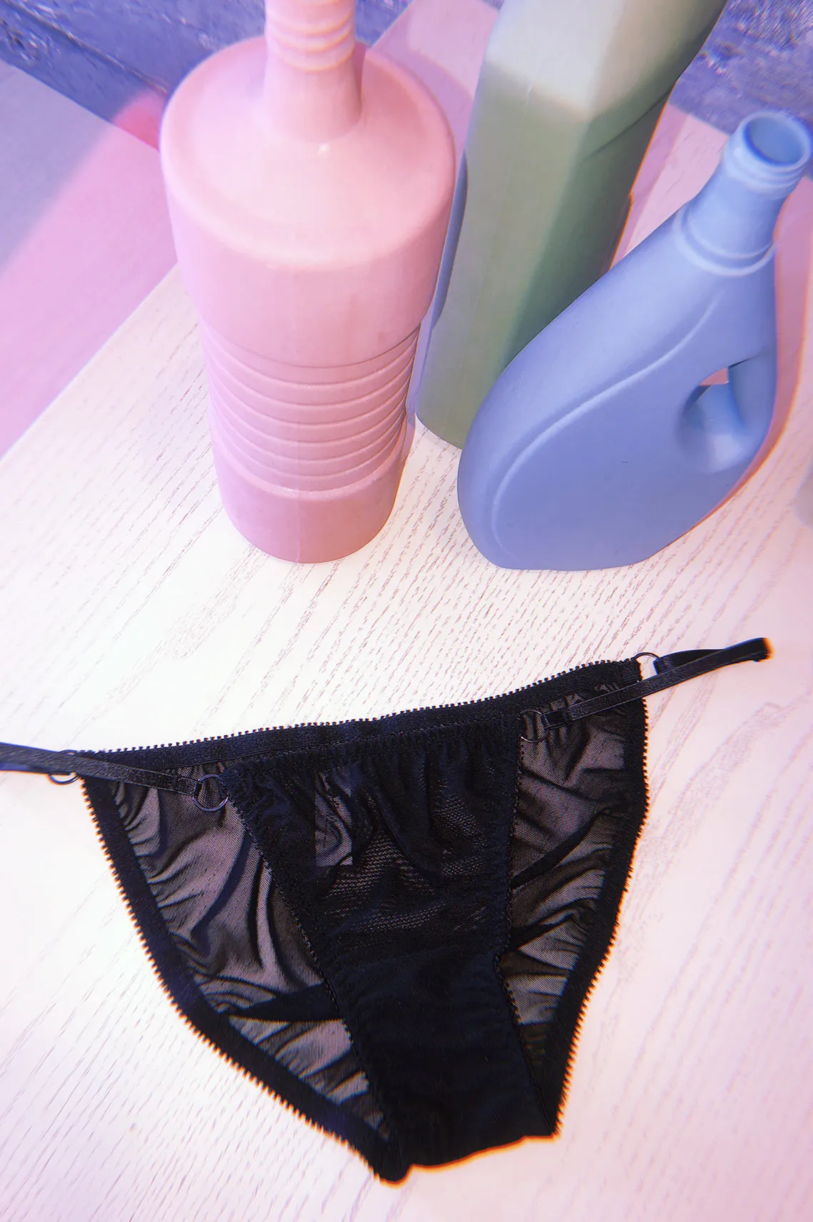 READY TO SHIP Demeanor Panty in Sheer Recycled Mesh SIZE XL
