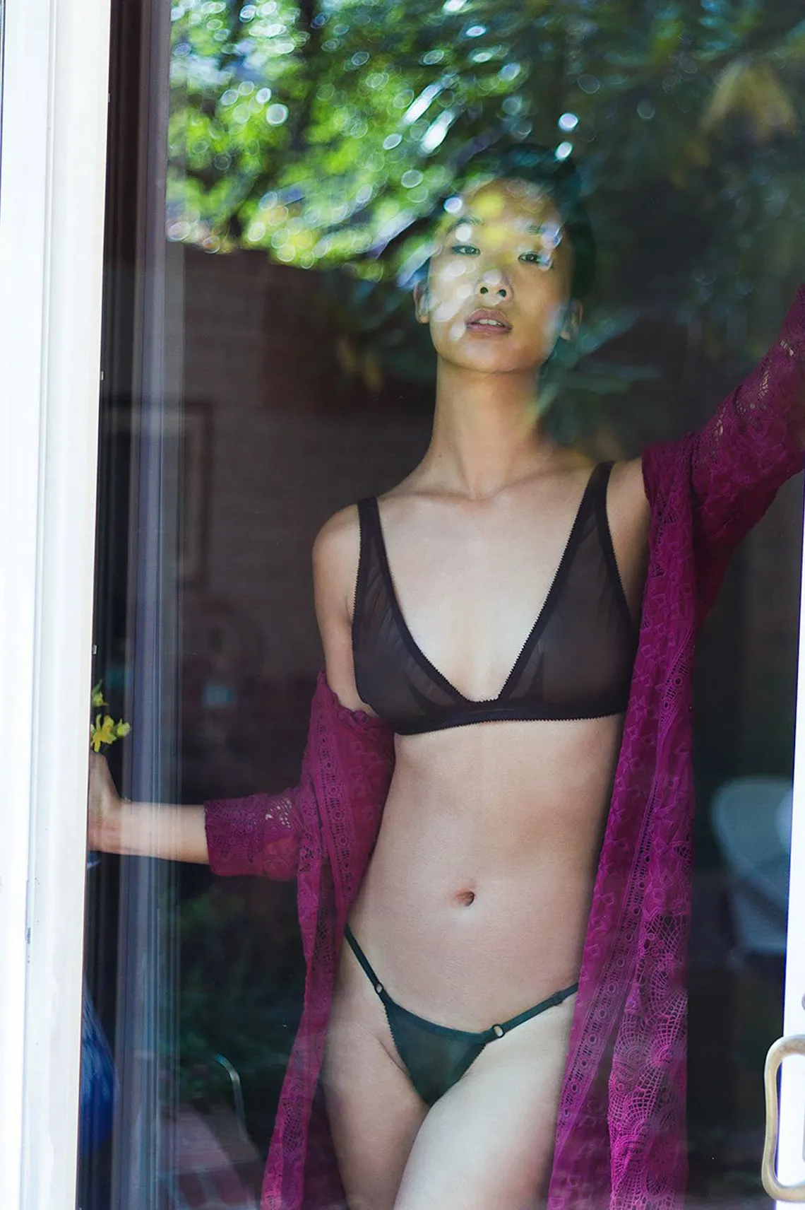 READY TO SHIP Demeanor Panty in Sheer Recycled Mesh SIZE XL