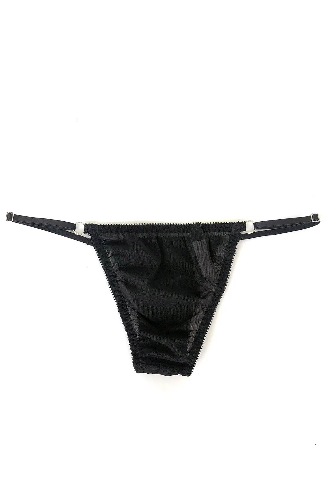 READY TO SHIP Demeanor Panty in Sheer Recycled Mesh SIZE XL