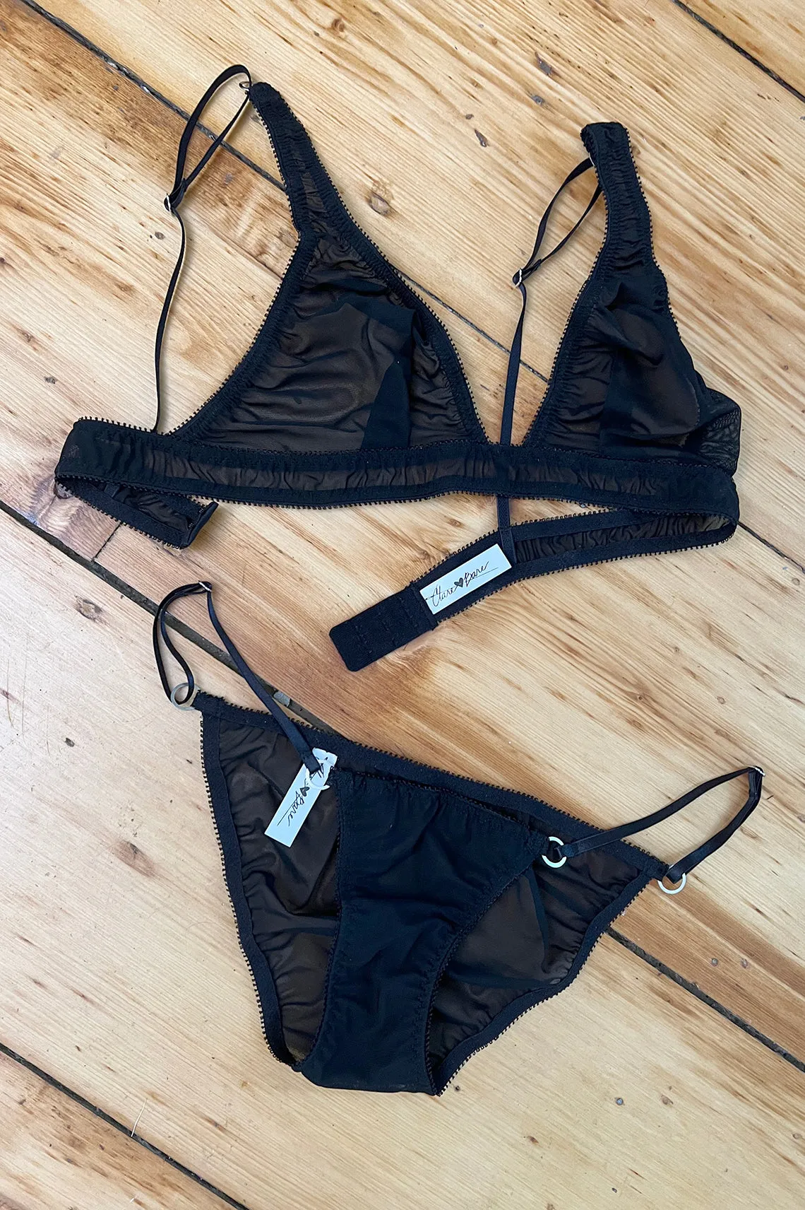 READY TO SHIP Demeanor Panty in Sheer Recycled Mesh SIZE XL