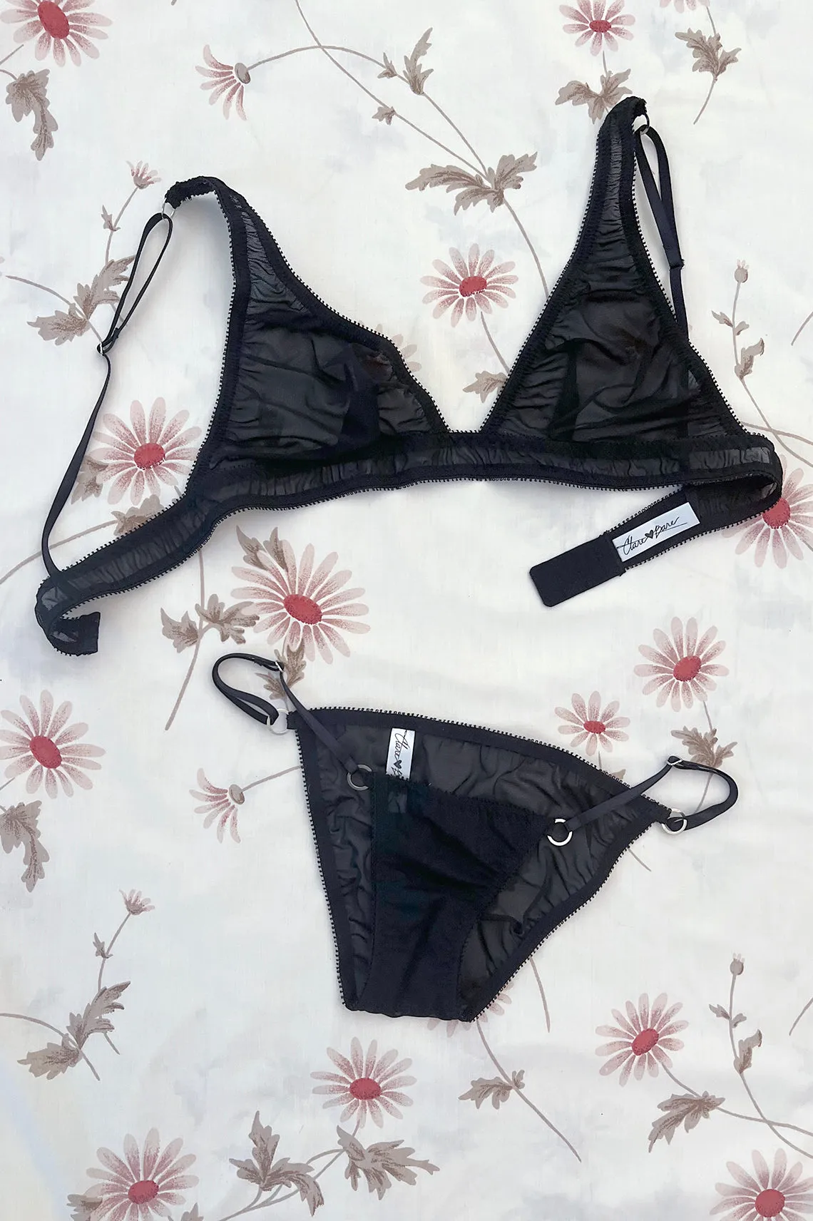 READY TO SHIP Demeanor Panty in Sheer Recycled Mesh SIZE XL