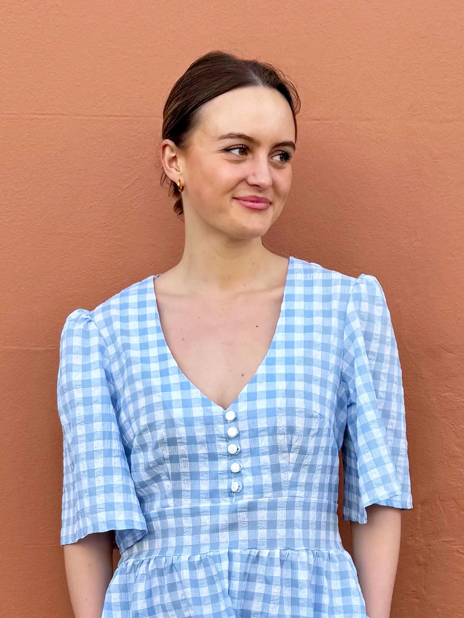 Rebecca Dress – Made to Order in Seersucker Gingham