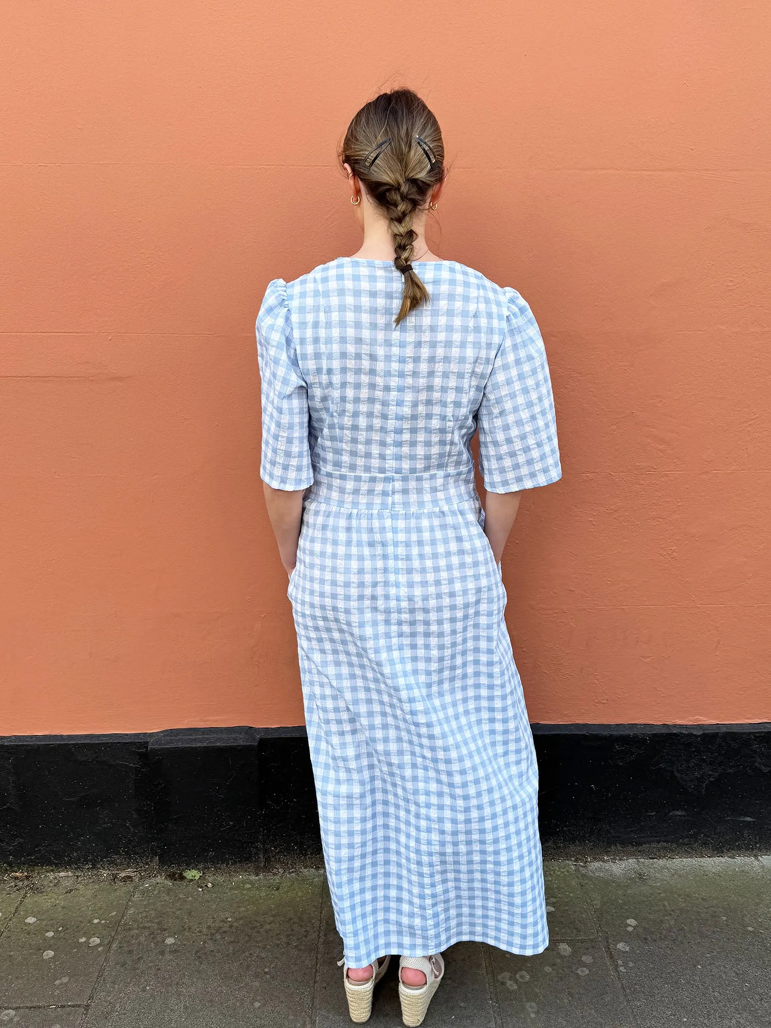 Rebecca Dress – Made to Order in Seersucker Gingham