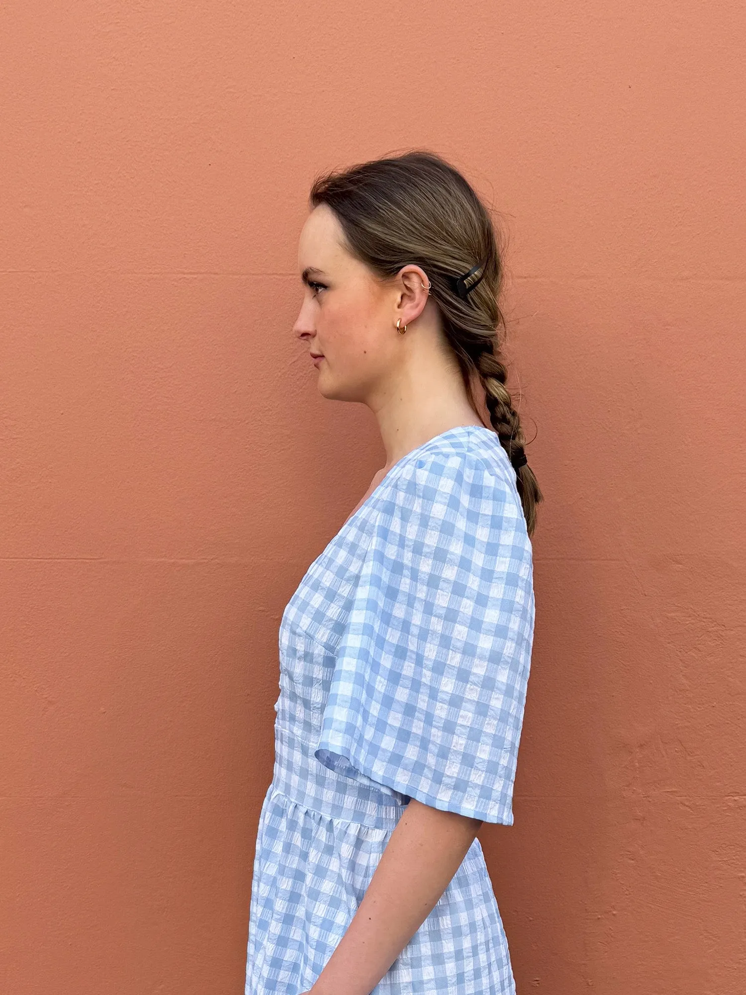 Rebecca Dress – Made to Order in Seersucker Gingham