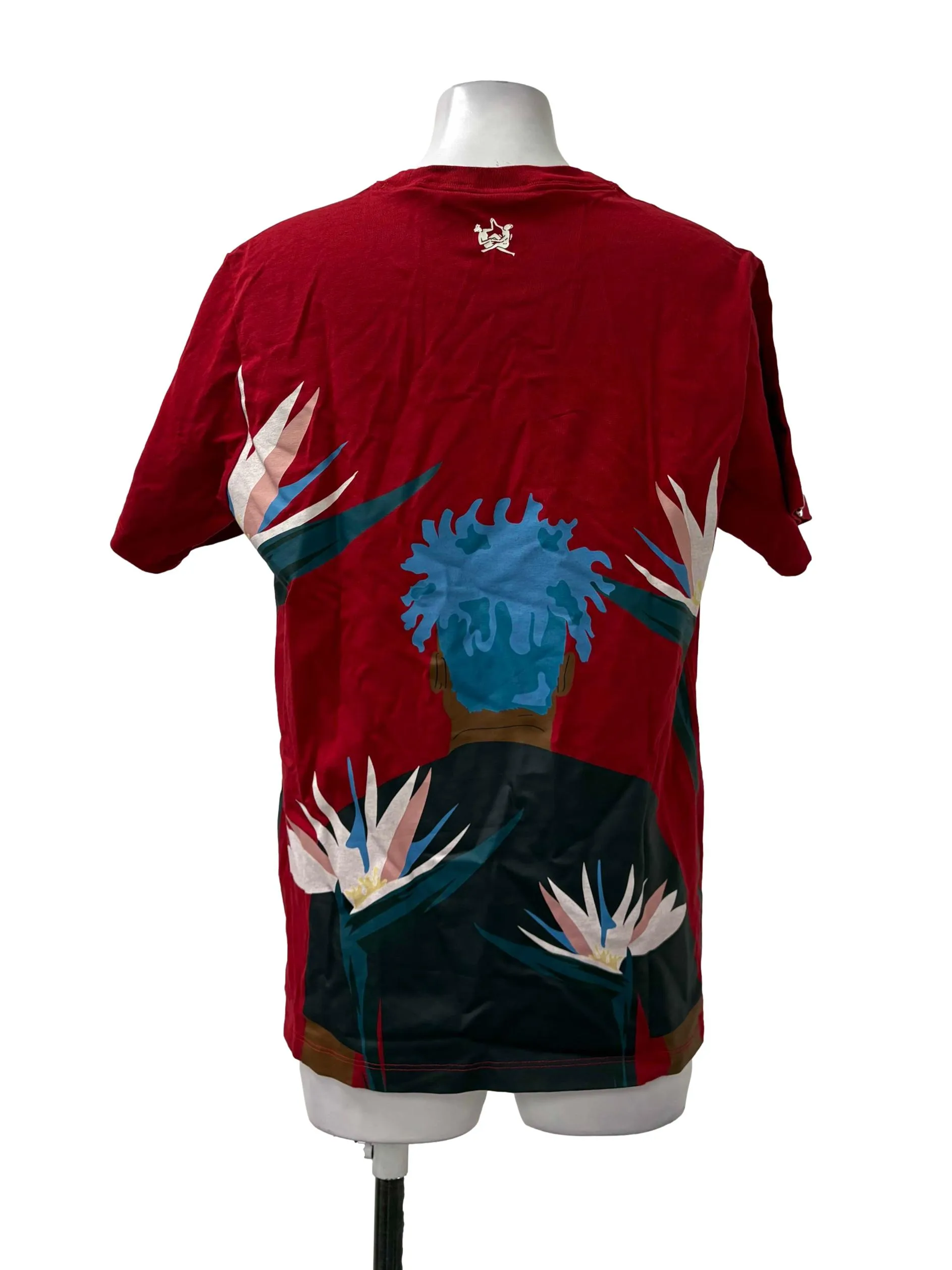 Red Printed Logo Adidas Tee