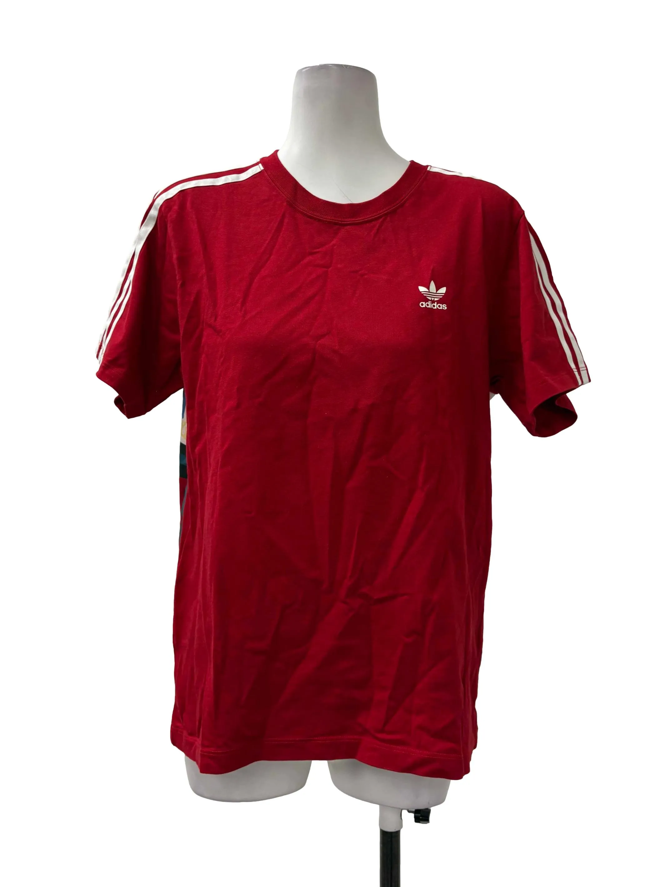 Red Printed Logo Adidas Tee