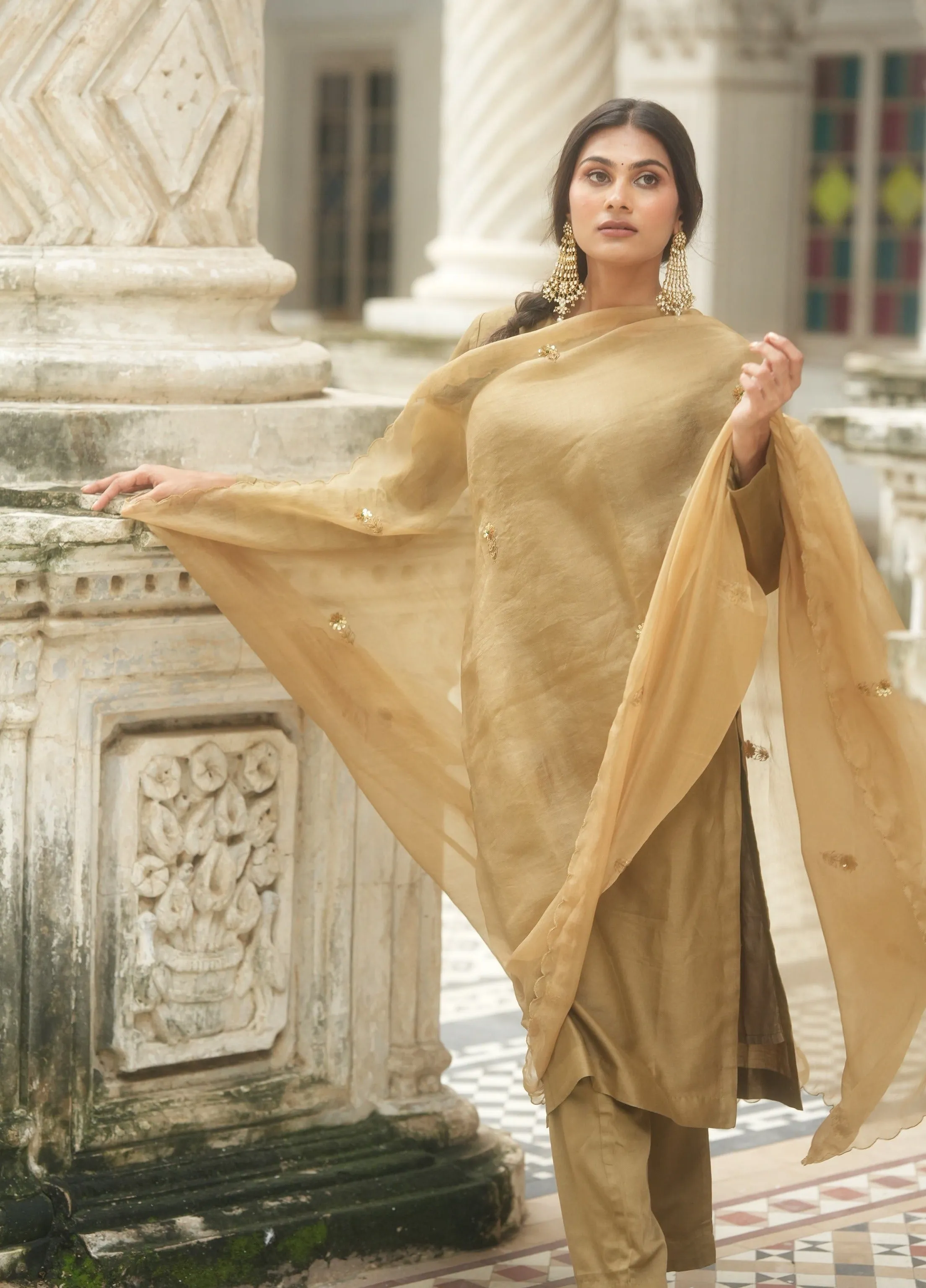 Reshma Chanderi Kurta Set