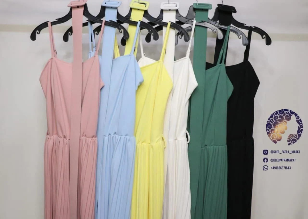 Ärmelloser jumpsuit damen sommer mit weiten Hosen mit Gürtel