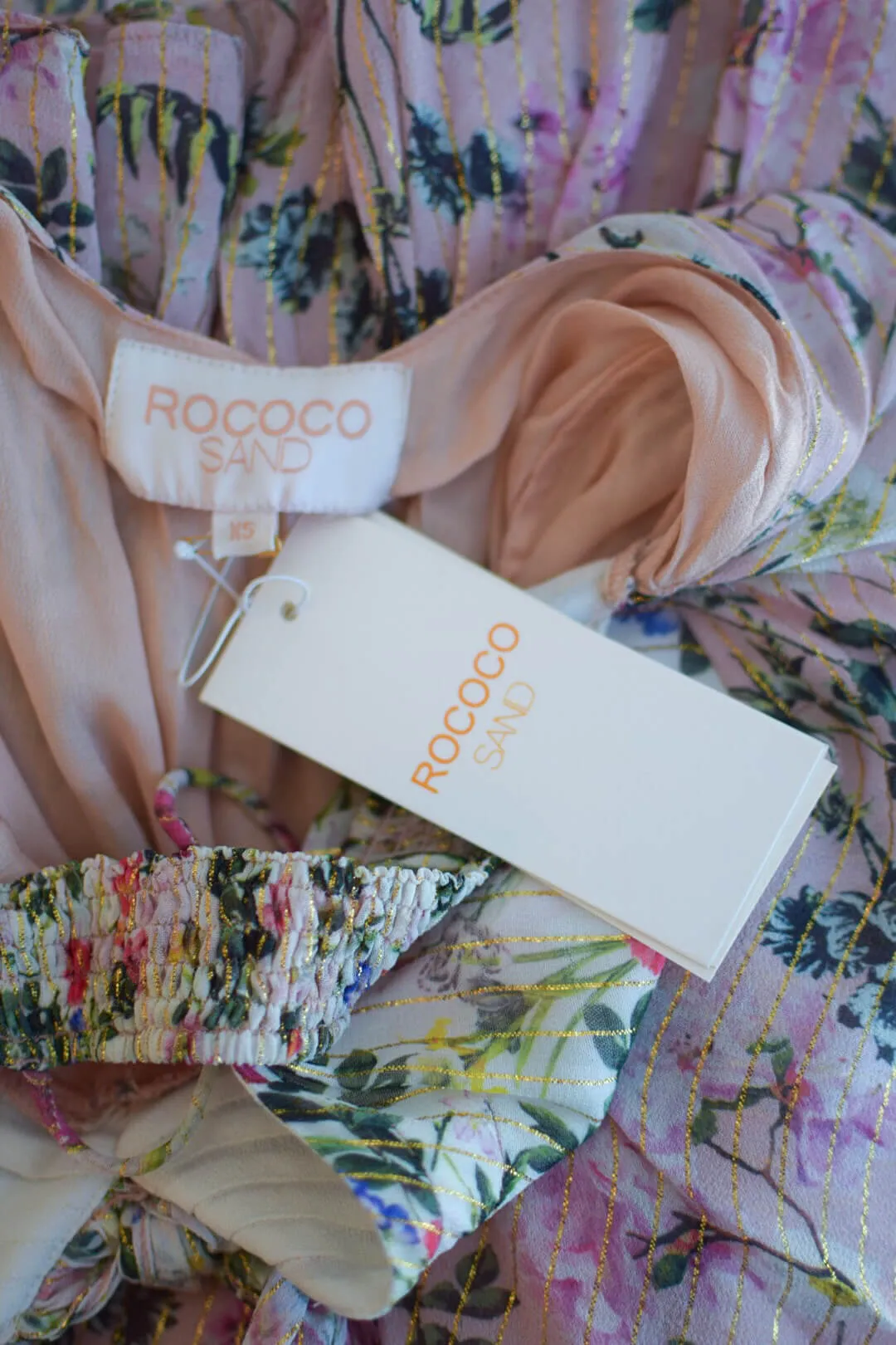 Roccoco Spaghetti Strap Crepe Dress