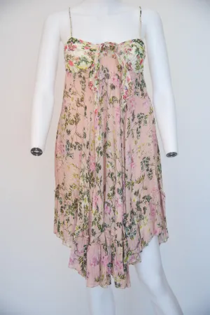 Roccoco Spaghetti Strap Crepe Dress
