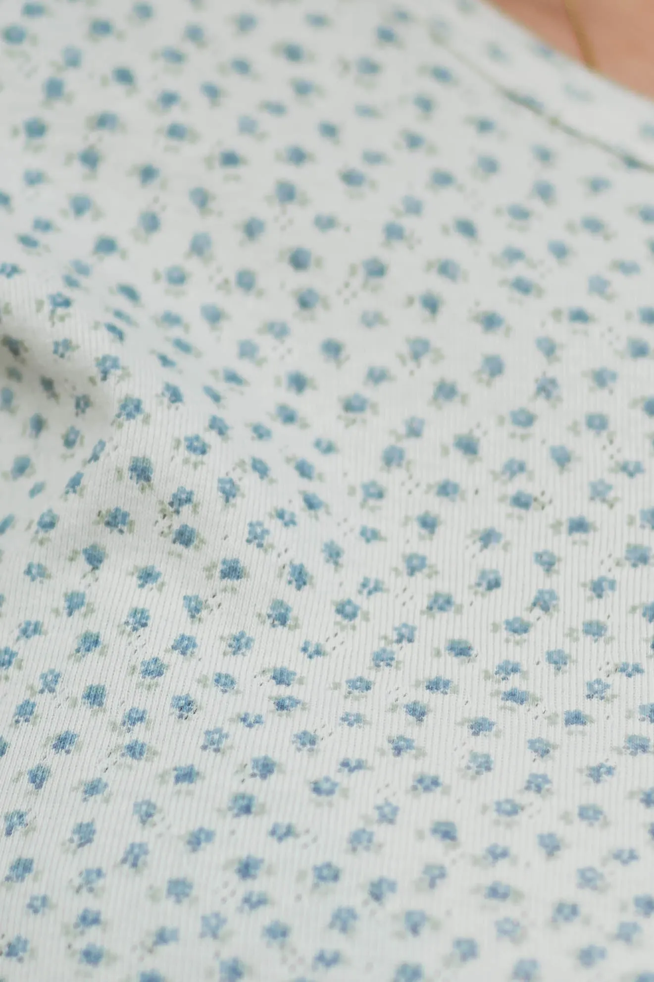 Rue top--blue floral