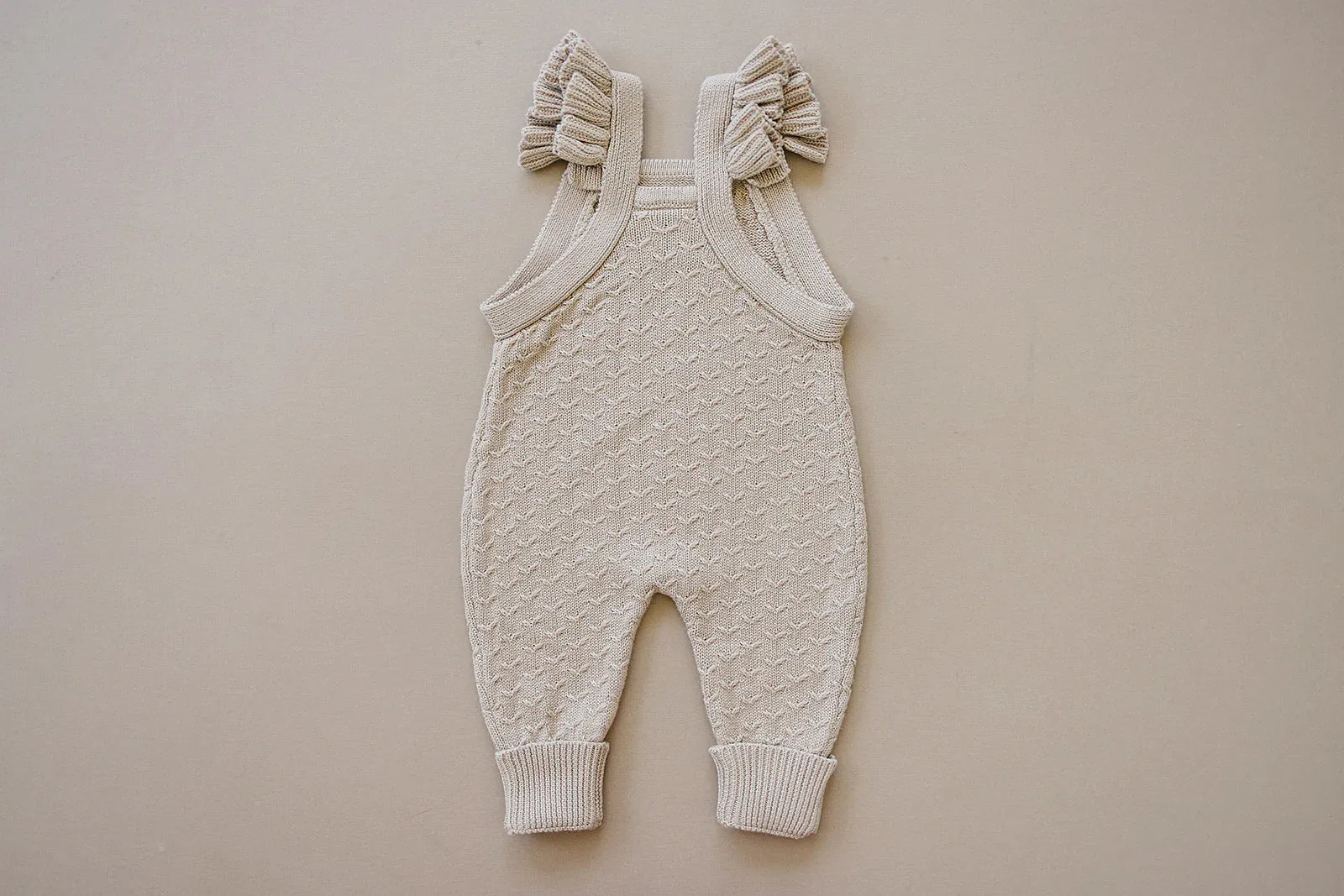 Ruffle Knit Overalls