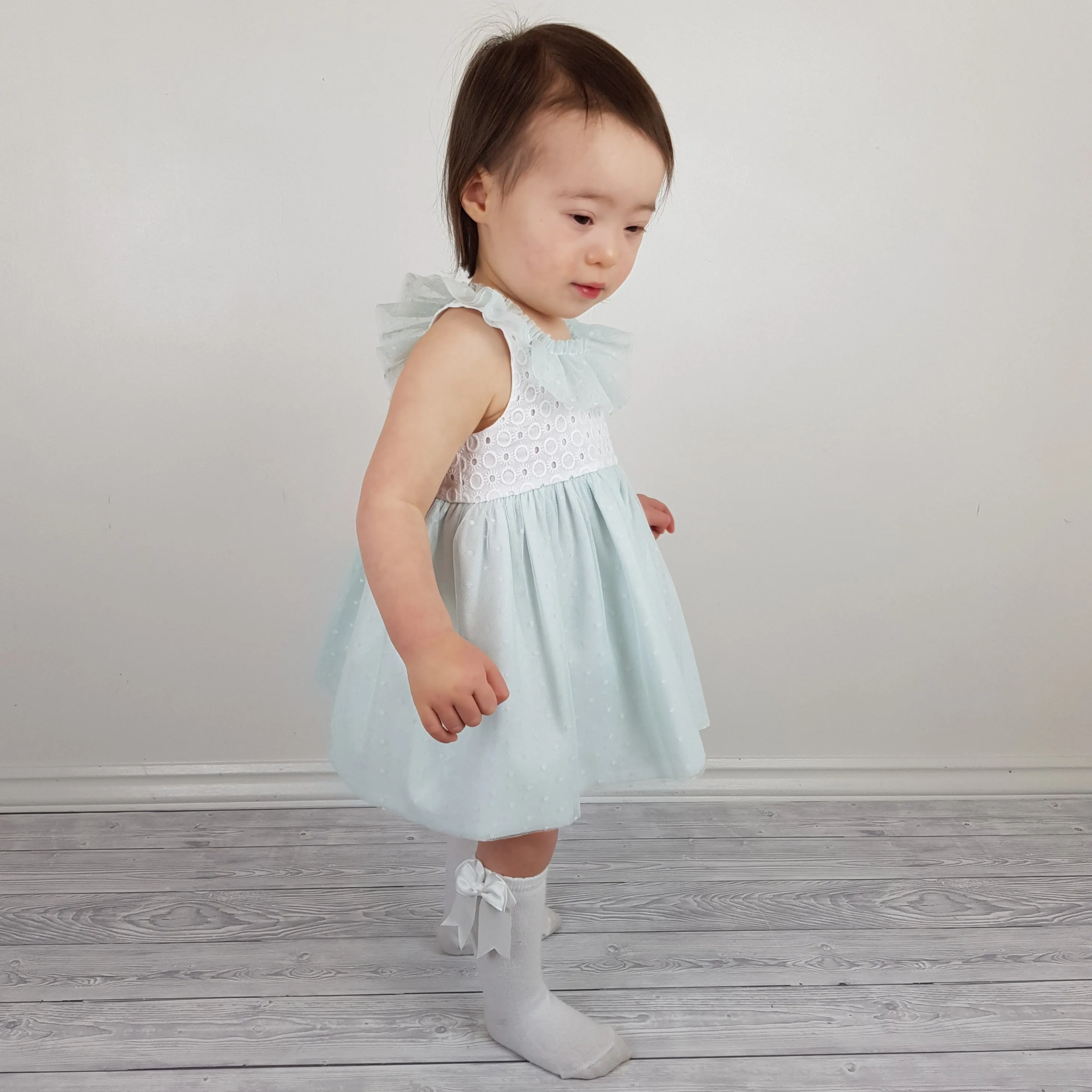 *SALE* Ceyber Baby Girls Mint Lace Dress 3M