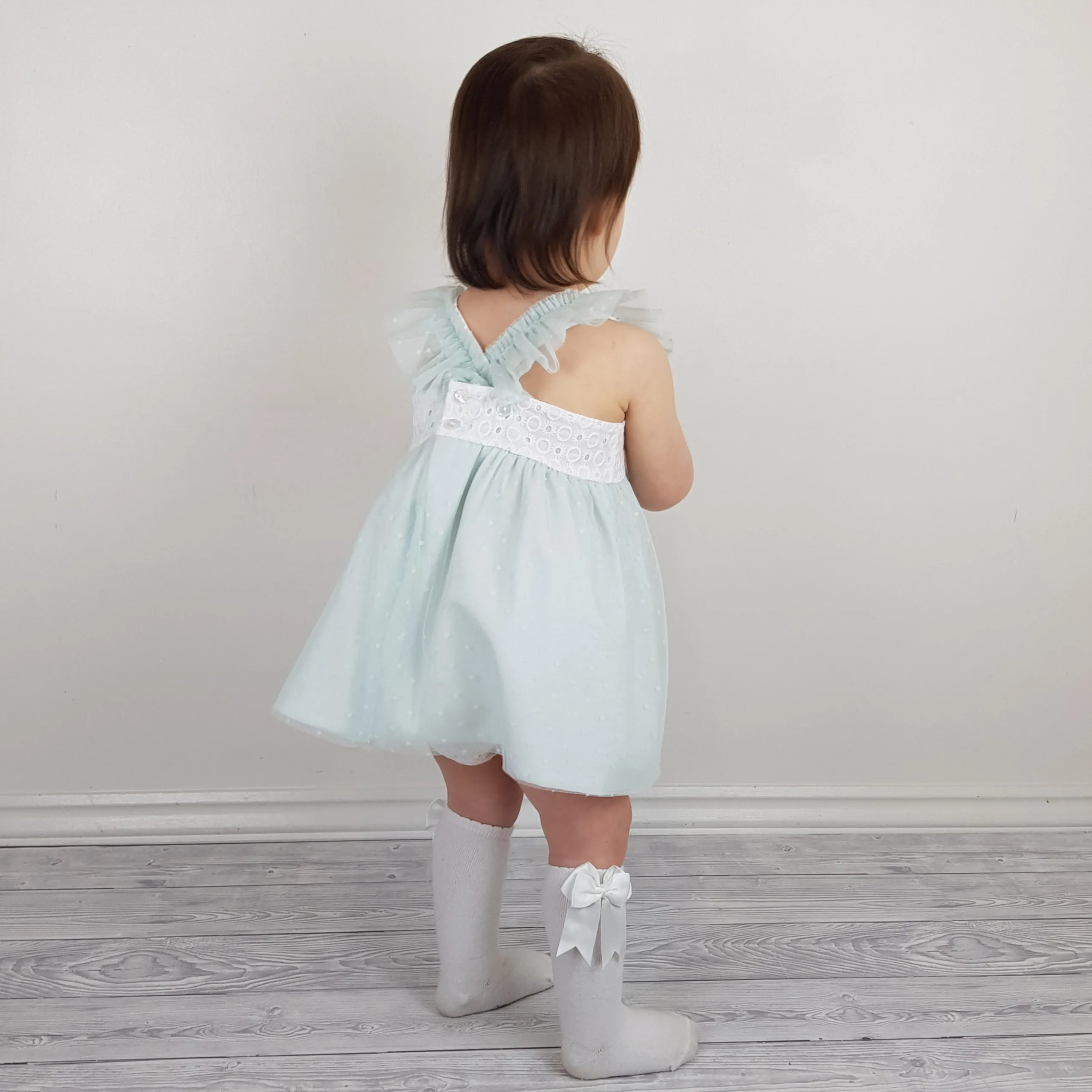 *SALE* Ceyber Baby Girls Mint Lace Dress 3M