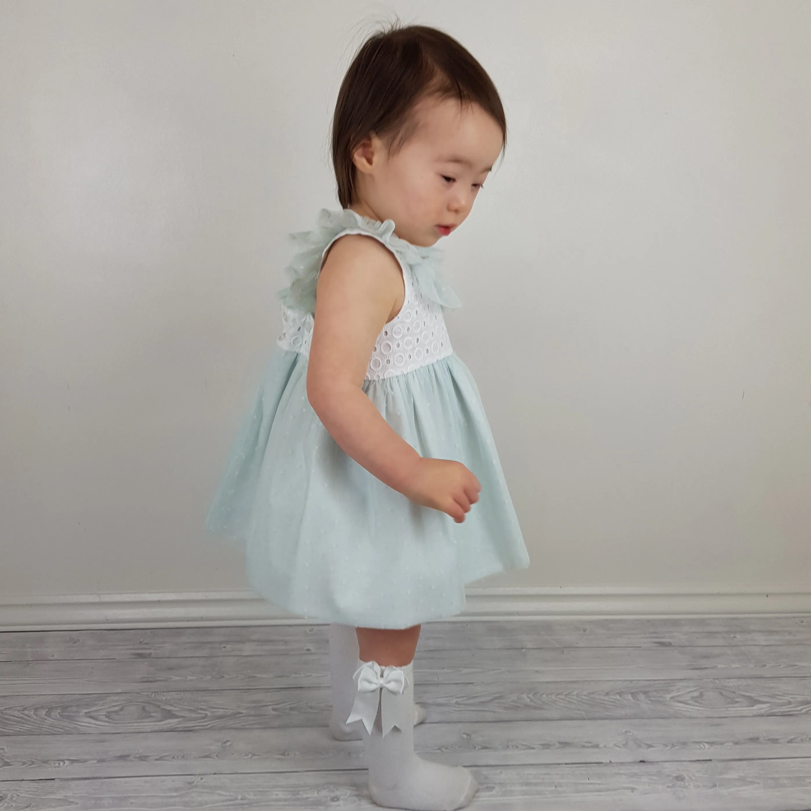 *SALE* Ceyber Baby Girls Mint Lace Dress 3M