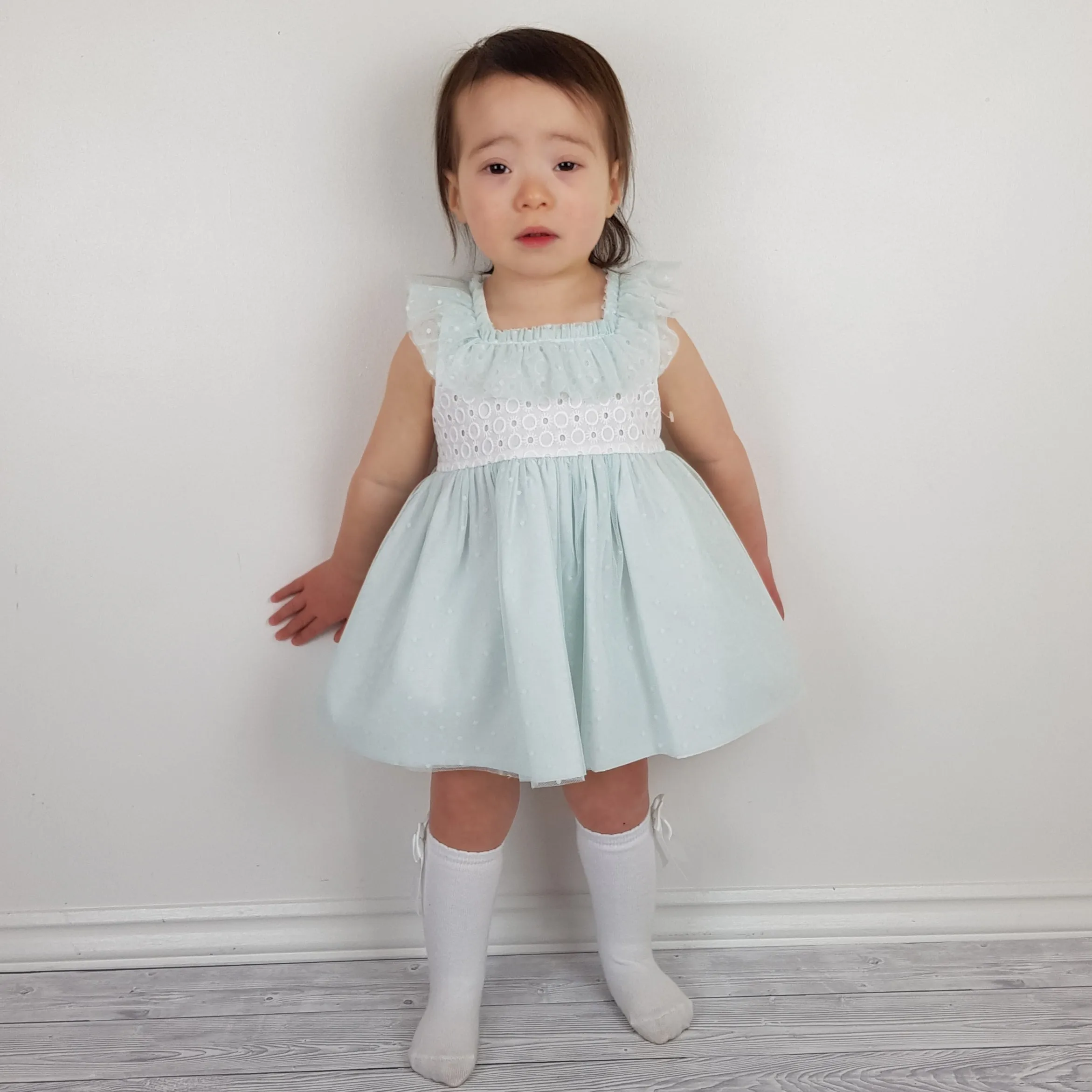 *SALE* Ceyber Baby Girls Mint Lace Dress 3M